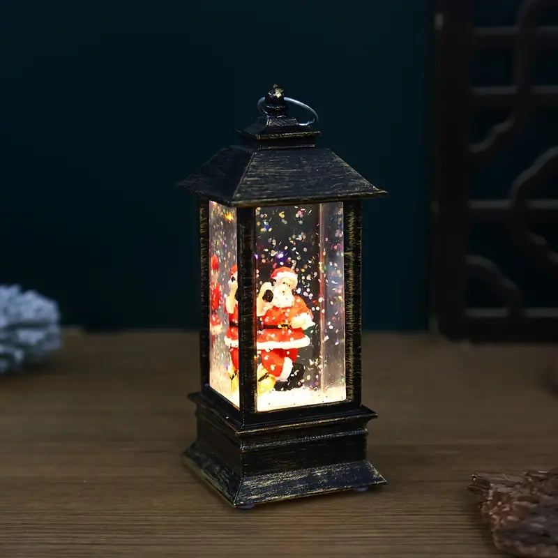 Felinar Muzical Decorativ Craciun, Cu Iluminare LED