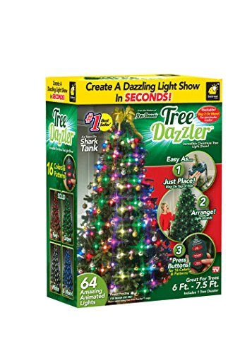 Instalatie pentru brad Tree Dazzler, 64 Globuri LED, 16 Culori, Telecomanda