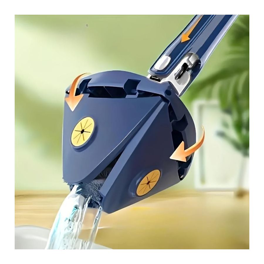 Mop Cu Cap Triunghiular Si Stoarcere, Rotire 360 Grade, Telescopic