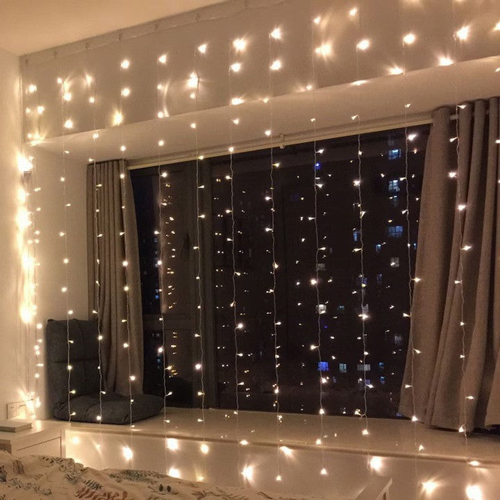Perdea luminoasa, 3x3 m, exterior/interior, instalatie turturi