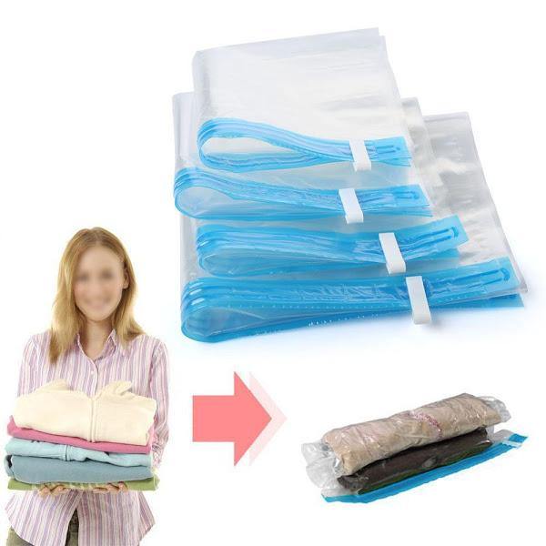 Set 5 Saci Vidat Transparenti Pentru Depozitare, Vidare Cu Aspiratorul, 70x100cm
